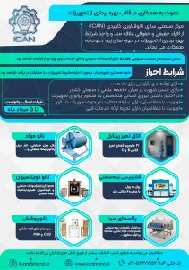 بهره برداری از تجهیزات مرکز صنعتی سازی نانو فناوری کاربردی ICAN